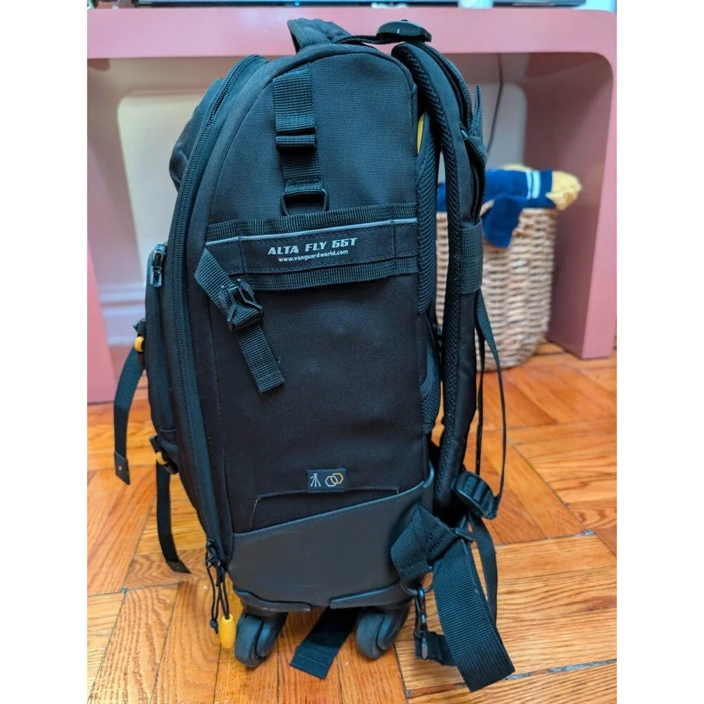 Vanguard Alta Fly 55T Roller Camera Bag Trolley Case 4-Wheel Backpack Black
